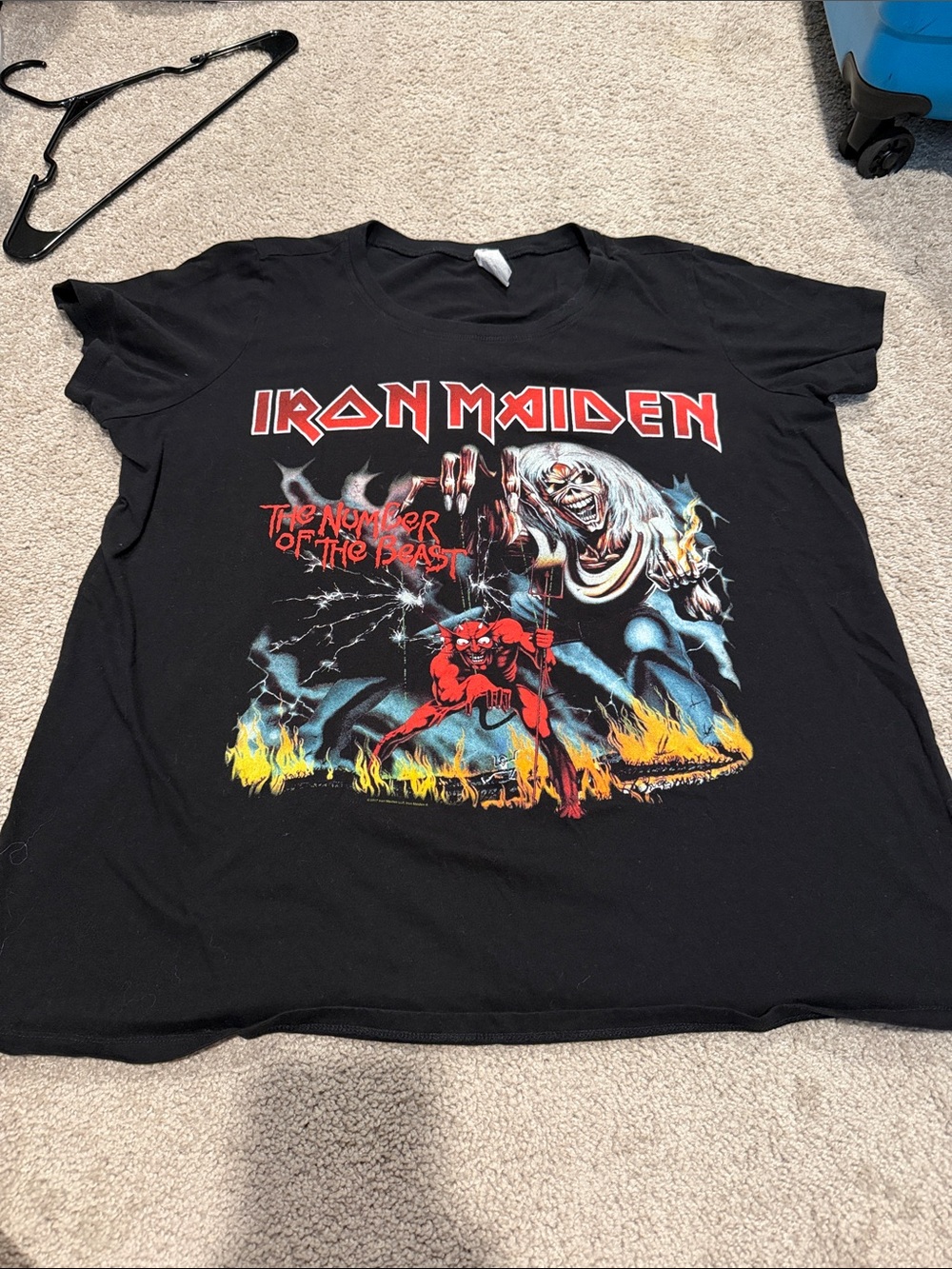 Women’s  Black Graphic Band Tee - Iron Maiden